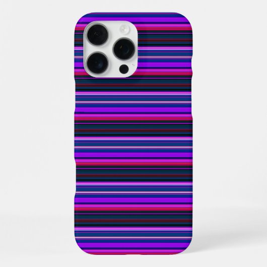 Coque iPhone 16 Pro Max Jolies rayures roses violettes (Verso)