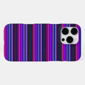 Coque iPhone 16 Pro Max Jolies rayures roses violettes (Verso Horizontal)