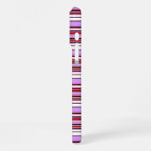 Coque iPhone 16 Pro Max Jolies rayures rouge violet (Côté gauche)