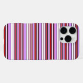 Coque iPhone 16 Pro Max Jolies rayures rouge violet (Verso Horizontal)