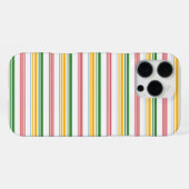 Coque iPhone 16 Pro Max Jolies rayures vert jaune (Verso Horizontal)