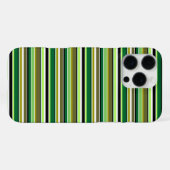 Coque iPhone 16 Pro Max Jolies rayures vertes blanches (Verso Horizontal)
