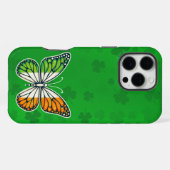 Coque iPhone 16 Pro Max Jour de la Saint-Patrick papillon irlandais (Verso Horizontal)