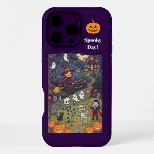 Coque iPhone 16 Pro Max Jour Effrayant (Verso)