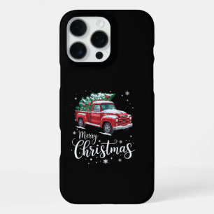 Coque iPhone 16 Pro Max Joyeux Noël Camion Rouge Famille Matching Christma