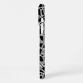 Coque iPhone 16 Pro Max Kryptonite noir blanc abstrait (Côté gauche)