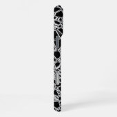 Coque iPhone 16 Pro Max Kryptonite noir blanc abstrait (Côté droit)