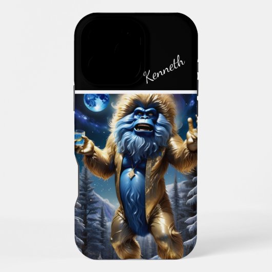Coque iPhone 16 Pro Max La Nuitée du Yéti Doré (Verso)