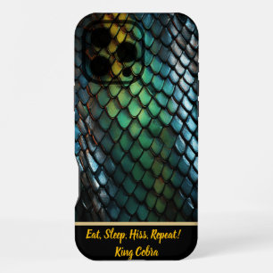 Coque iPhone 16 Pro Max La peau de serpent iridescente brille de couleurs