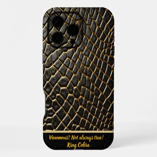 Coque iPhone 16 Pro Max La texture complexe de la peau d'un serpent venime (Verso)