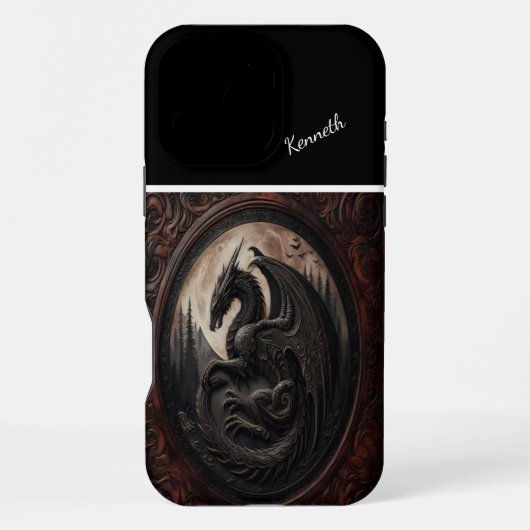 Coque iPhone 16 Pro Max La Veillée Lune du Dragon (Verso)