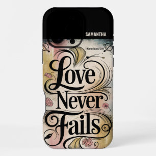 Coque iPhone 16 Pro Max L'amour personnalisé n'échoue jamais Chrétien Vint