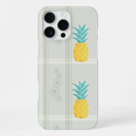 Coque iPhone 16 Pro Max L'ananas rencontre Plaid (Verso)