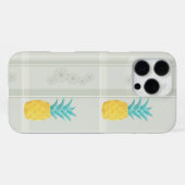 Coque iPhone 16 Pro Max L'ananas rencontre Plaid (Verso Horizontal)