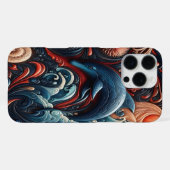 Coque iPhone 16 Pro Max L'art océanique Dolphin vibrant (Verso Horizontal)
