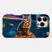 Coque iPhone 16 Pro Max Laser Cat Pizza Party (Verso Horizontal)