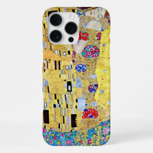 Coque iPhone 16 Pro Max Le Baiser de Gustav Klimt, Art Nouveau vintage