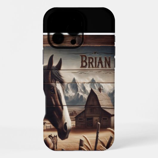 Coque iPhone 16 Pro Max Le cheval de ferme de Brian (Verso)