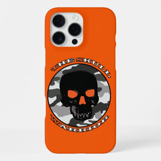Coque iPhone 16 Pro Max Le guerrier crâne (Verso)