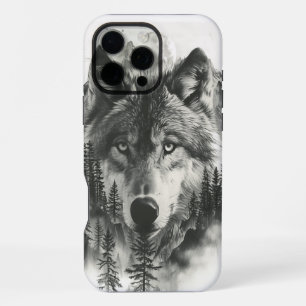 Coque iPhone 16 Pro Max Le loup apparaît dans les montagnes brumeuses de l