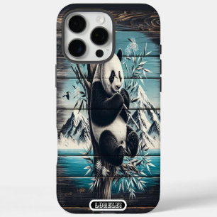 Coque iPhone 16 Pro Max Le paradis boisé de Panda : traitement au bambou
