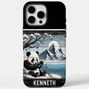Coque iPhone 16 Pro Max Le paradis forestier de Panda : l'indulgence bambo
