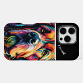 Coque iPhone 16 Pro Max Le Regard de Rainbow Dog (Verso Horizontal)