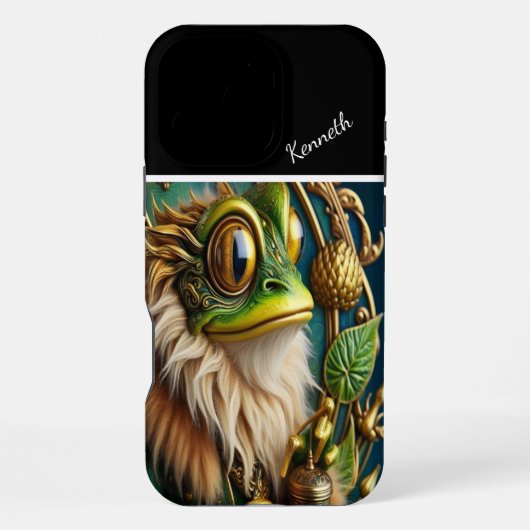 Coque iPhone 16 Pro Max Le Roi Grenouille Verte (Verso)