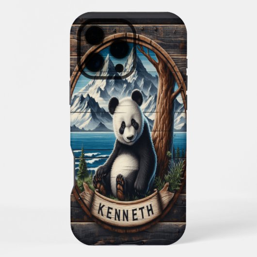 Coque iPhone 16 Pro Max Le Sanctuaire Caché du Panda : Satisfaction au Bam (Verso)