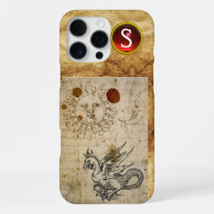 Coque iPhone 16 Pro Max LE SOLEIL LA LUNE ET LE PARCHEMENT BASILISTE Monog