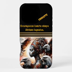 Coque iPhone 16 Pro Max Les aigles s'élèvent dans un pays de guerriers dyn