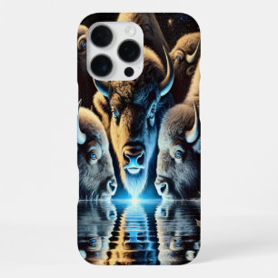 Coque iPhone 16 Pro Max Les Buffaloes Sauvages Se Regroupent Sous Les Étoi