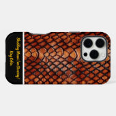 Coque iPhone 16 Pro Max Les textures complexes des peaux de serpent qui se (Verso Horizontal)