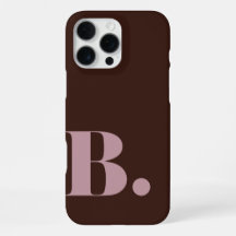 Lettre minimaliste Rose Poussiéreuse Brun foncé es