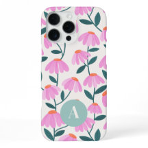 Lettre Monogramme Motif Floral Rose Fleurs 