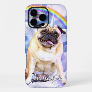 Coque iPhone 16 Pro Max Licorne Carlin - Joli pugicorne