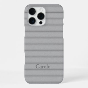 Coque iPhone 16 Pro Max Lignes Douces et Gonflées Nom Couleur Personnalisé