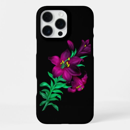 Coque iPhone 16 Pro Max Lilias Violets (Verso)