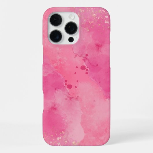 Coque iPhone 16 Pro Max Linktree Aquarelle Rose | (Verso)