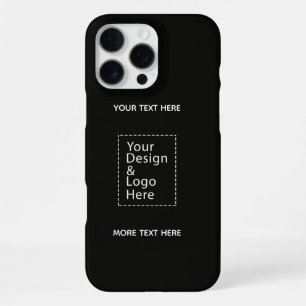 Coque iPhone 16 Pro Max Logo et conception de texte simples pour la marque