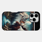 Coque iPhone 16 Pro Max L'orignal au clair de lune (Verso Horizontal)