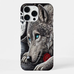 Coque iPhone 16 Pro Max Loup enchanté et reflet