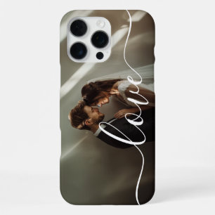 Coque iPhone 16 Pro Max 'Love' Photo couple personnalisée