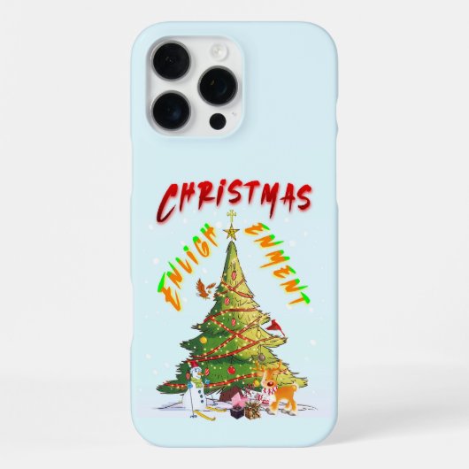 Coque iPhone 16 Pro Max Lumière de Noël (Verso)