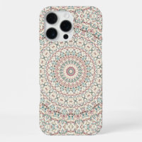 Mandala Géométrique Intriqué en Turquoise, Rose &