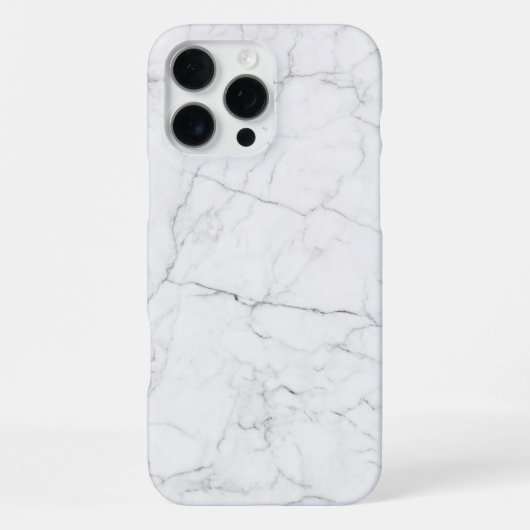 Coque iPhone 16 Pro Max Marbre Blanc Élégant (Verso)