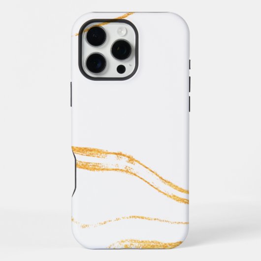 Coque iPhone 16 Pro Max Marbre Blanc et Doré (Verso)