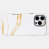 Coque iPhone 16 Pro Max Marbre Blanc et Doré (Verso Horizontal)