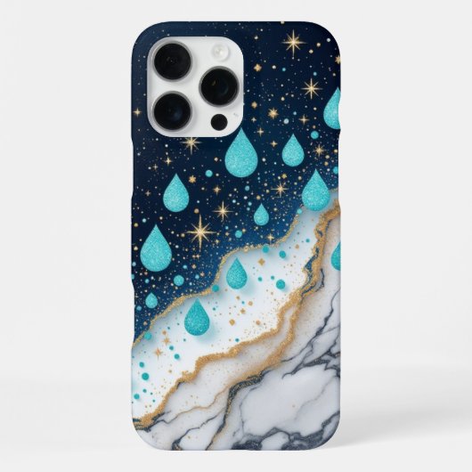 Coque iPhone 16 Pro Max Marbre d'Aqua (Verso)