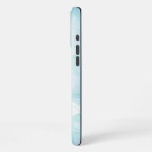 Coque iPhone 16 Pro Max Marbre moderne bleu clair (Côté gauche)